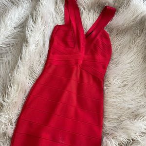 Bebe red bandage dress